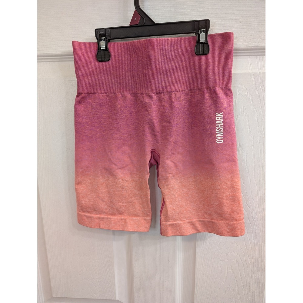 Gymshark Adapt Ombre Shorts Pink Orange Seamless High Rise - Size S